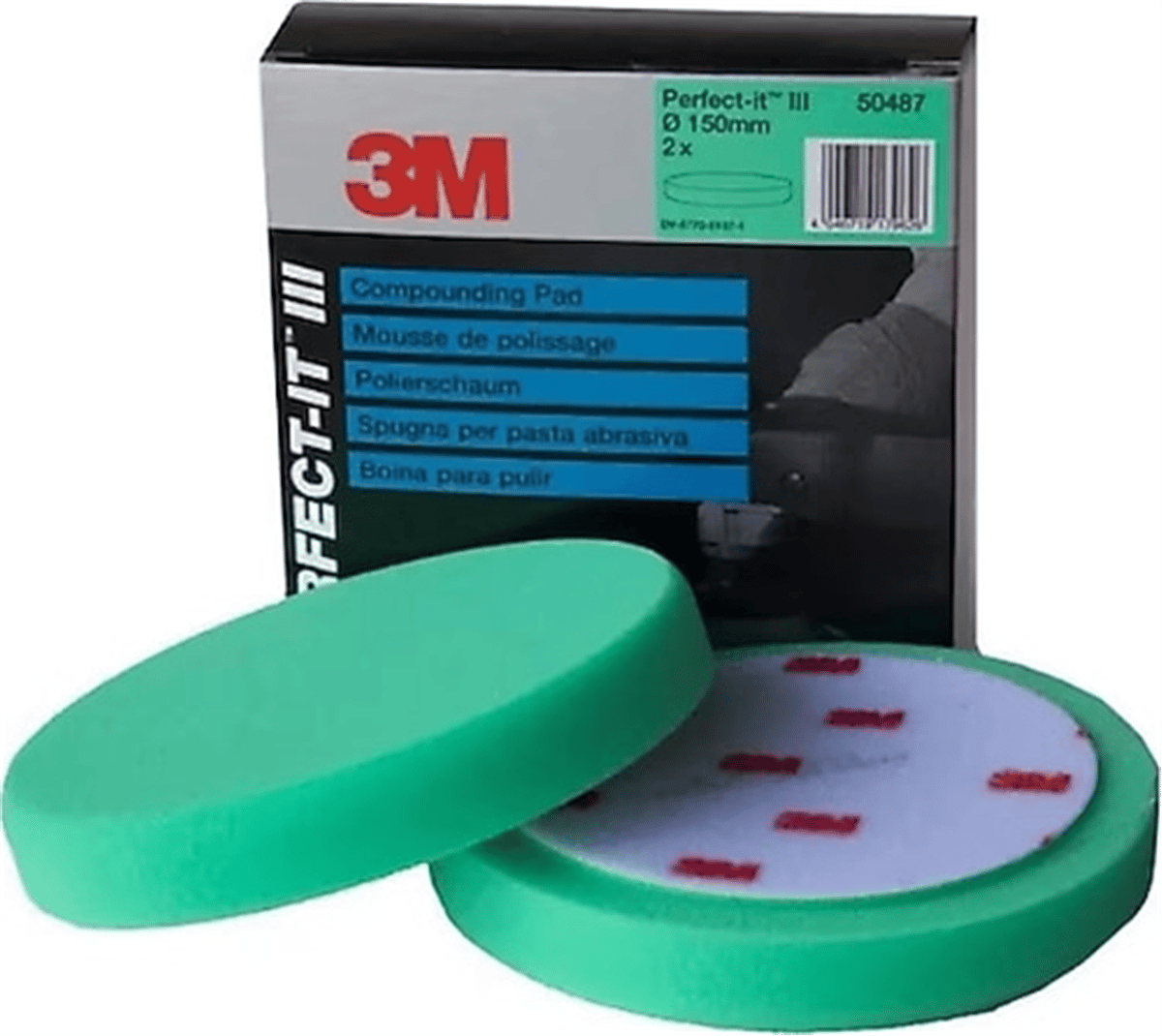 3M TEK TAR. YEŞİL KALIN PASTA SÜNGER 150 MM 50487