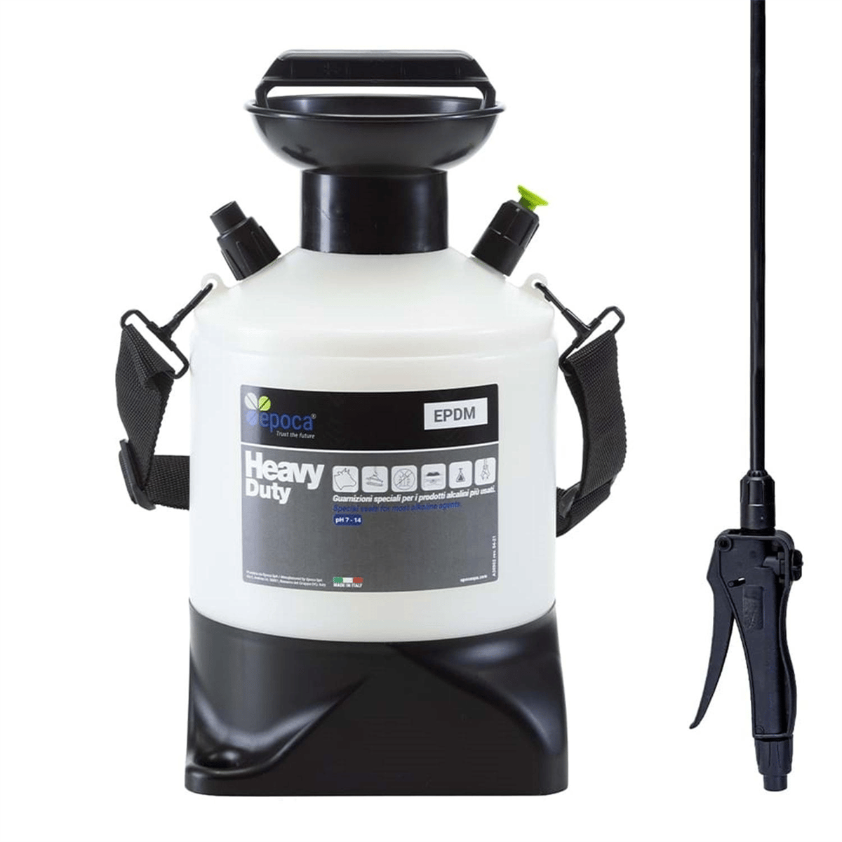 EPOCA TEC 5 Alkali ve Alkol Dayanımlı Basınçlı Pompa 5 Litre - EPDM (Siyah/Beyaz)