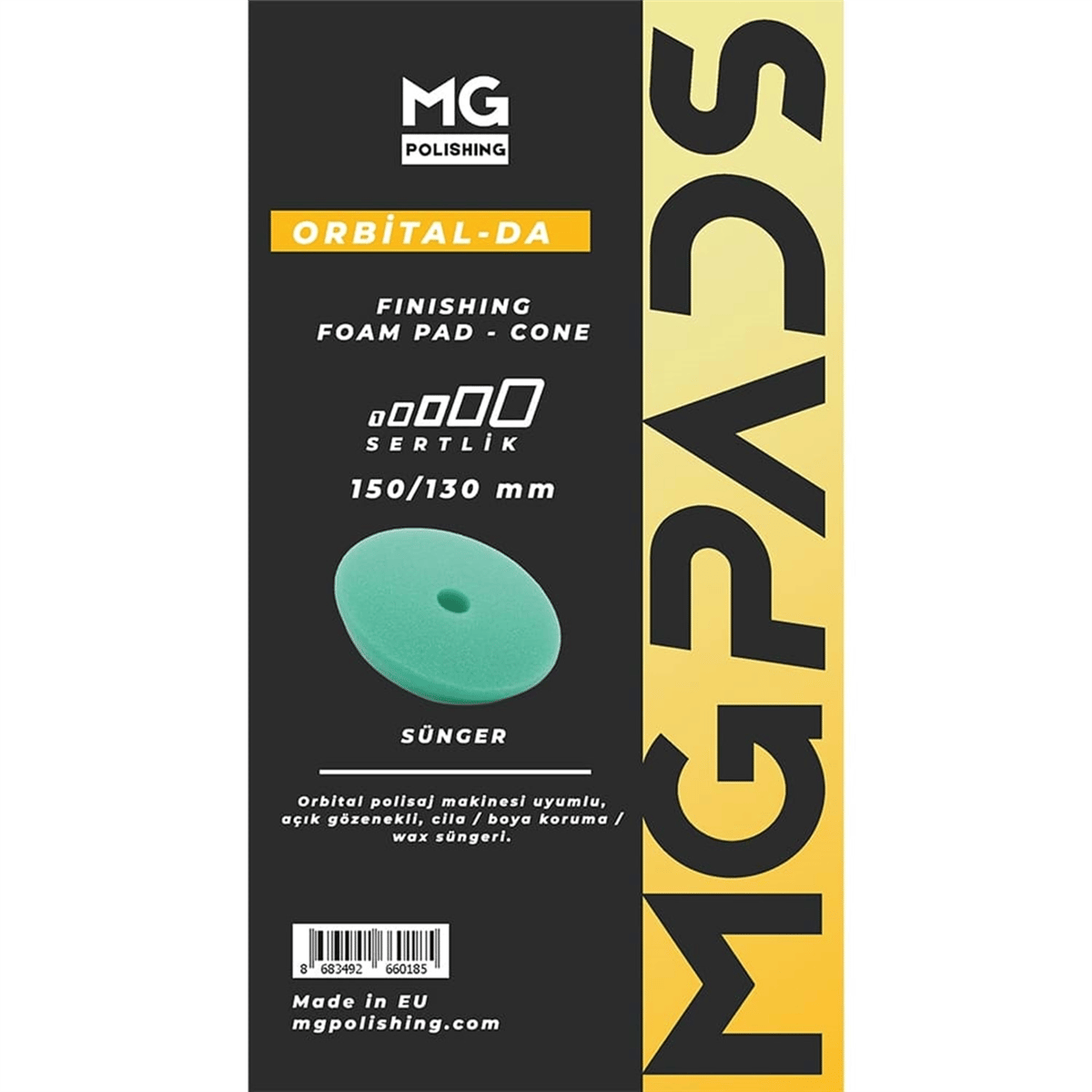 MG PADS FİNİSHİNG FOAM PAD-CONE 150/130X25MM - GREEN