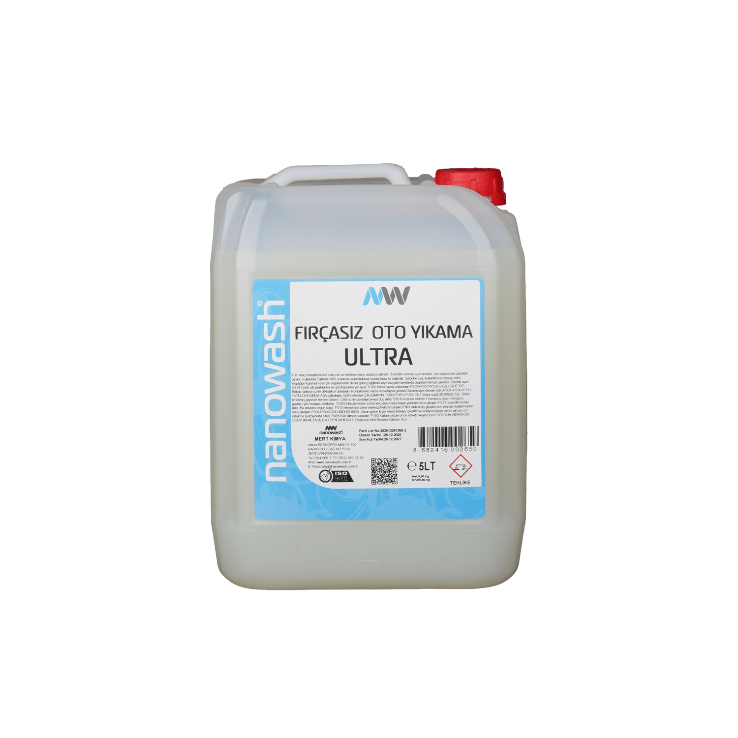 Nanowash Fırçasız Cilalı Oto Yıkama Köpüğü Ultra 5 Lt