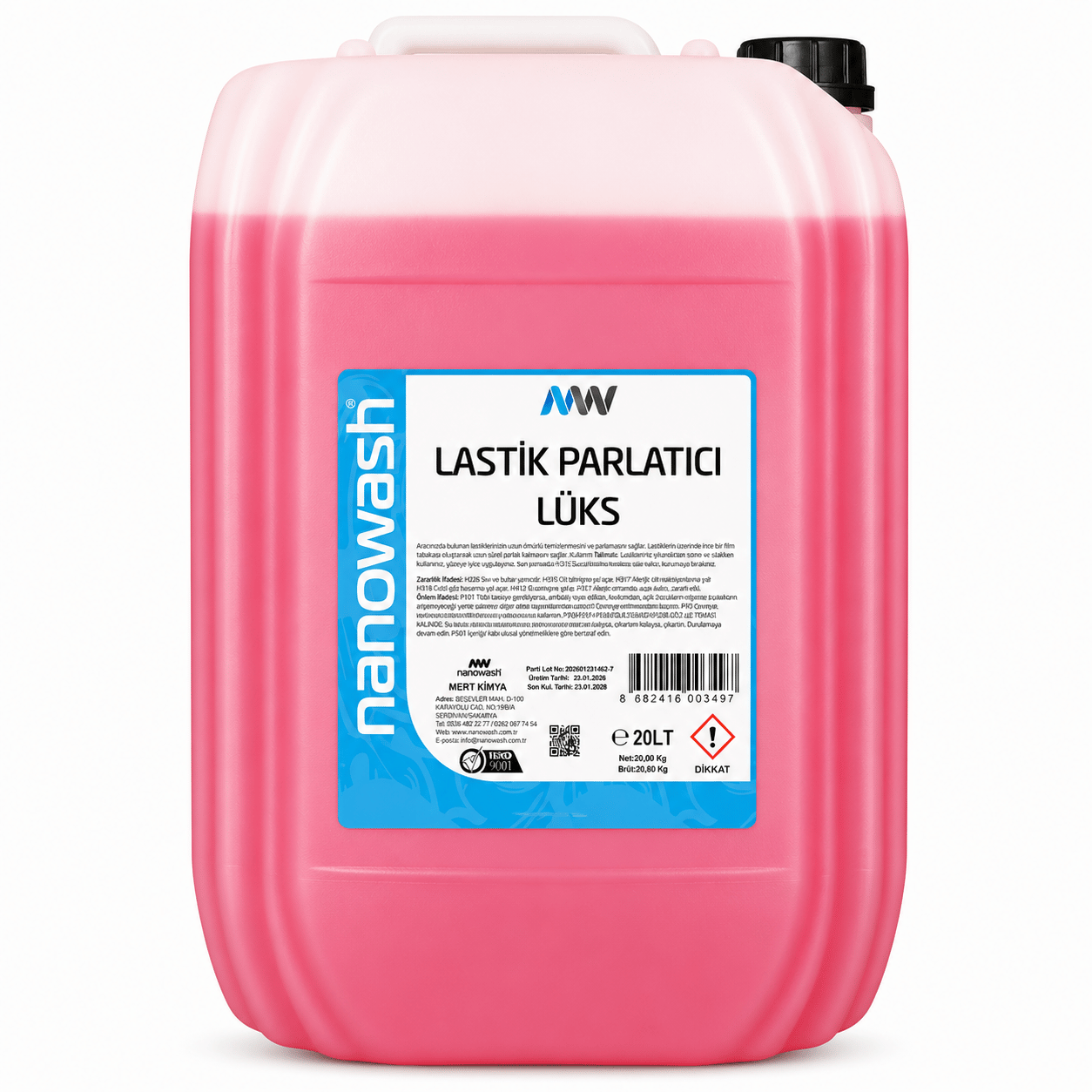 Nanowash Lastik Parlatıcı Lüks 20 Lt
