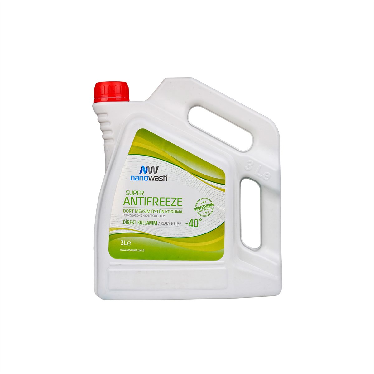 Nanowash Super Antıfreeze Direkt Kullanım Green Yeşil 3 Lt