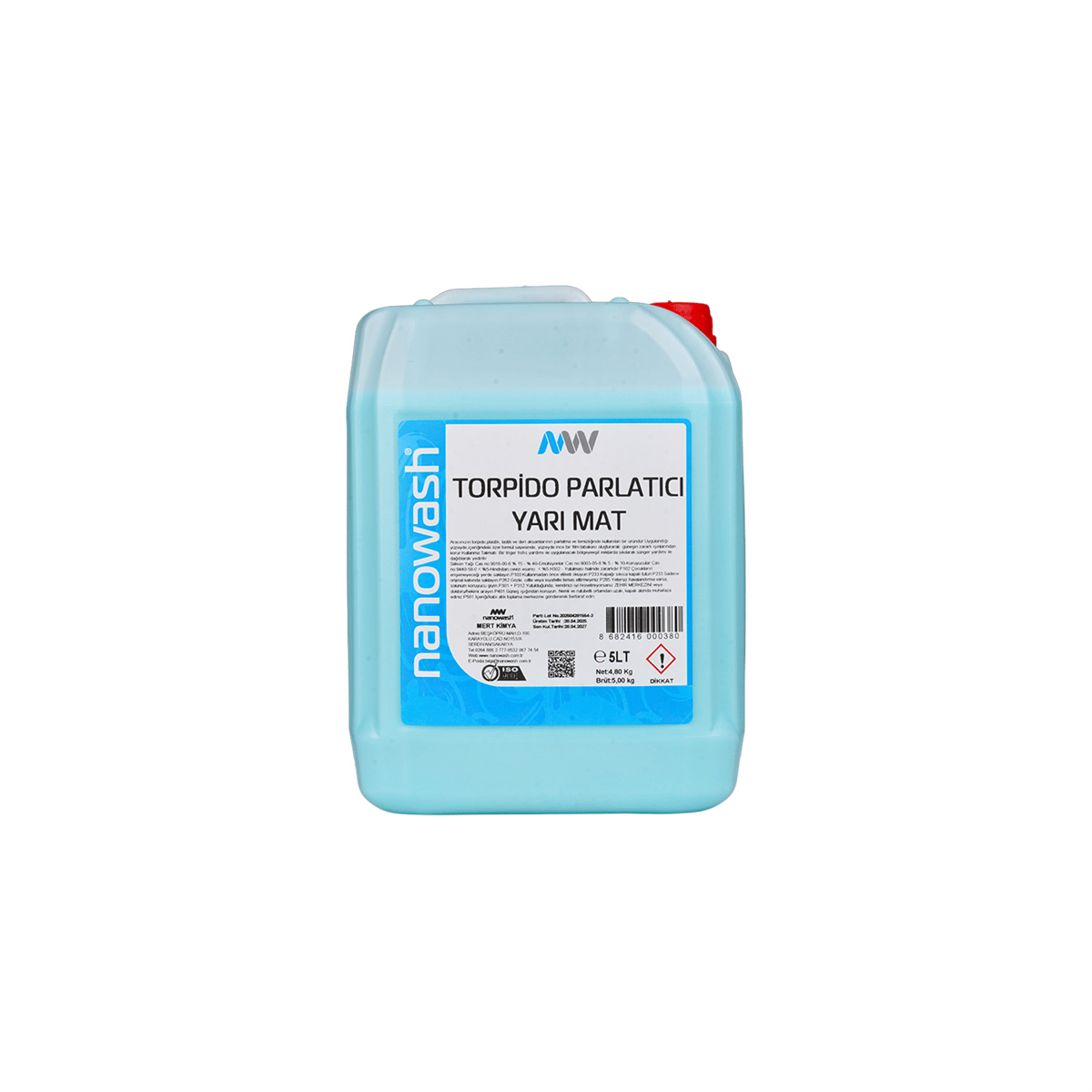 Nanowash Torpido Parlatıcı Silikonlu Y.Mat 5 Lt