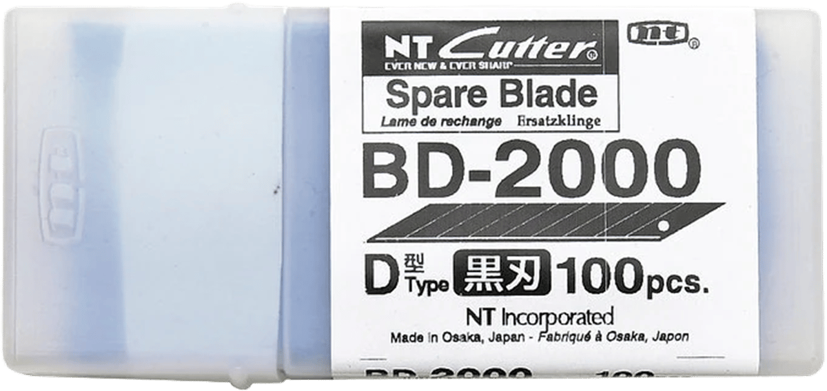 NT Cutter BD-2000 30 Derece Maket Bıçağı Yedeği 100´lü Paket Siyah
