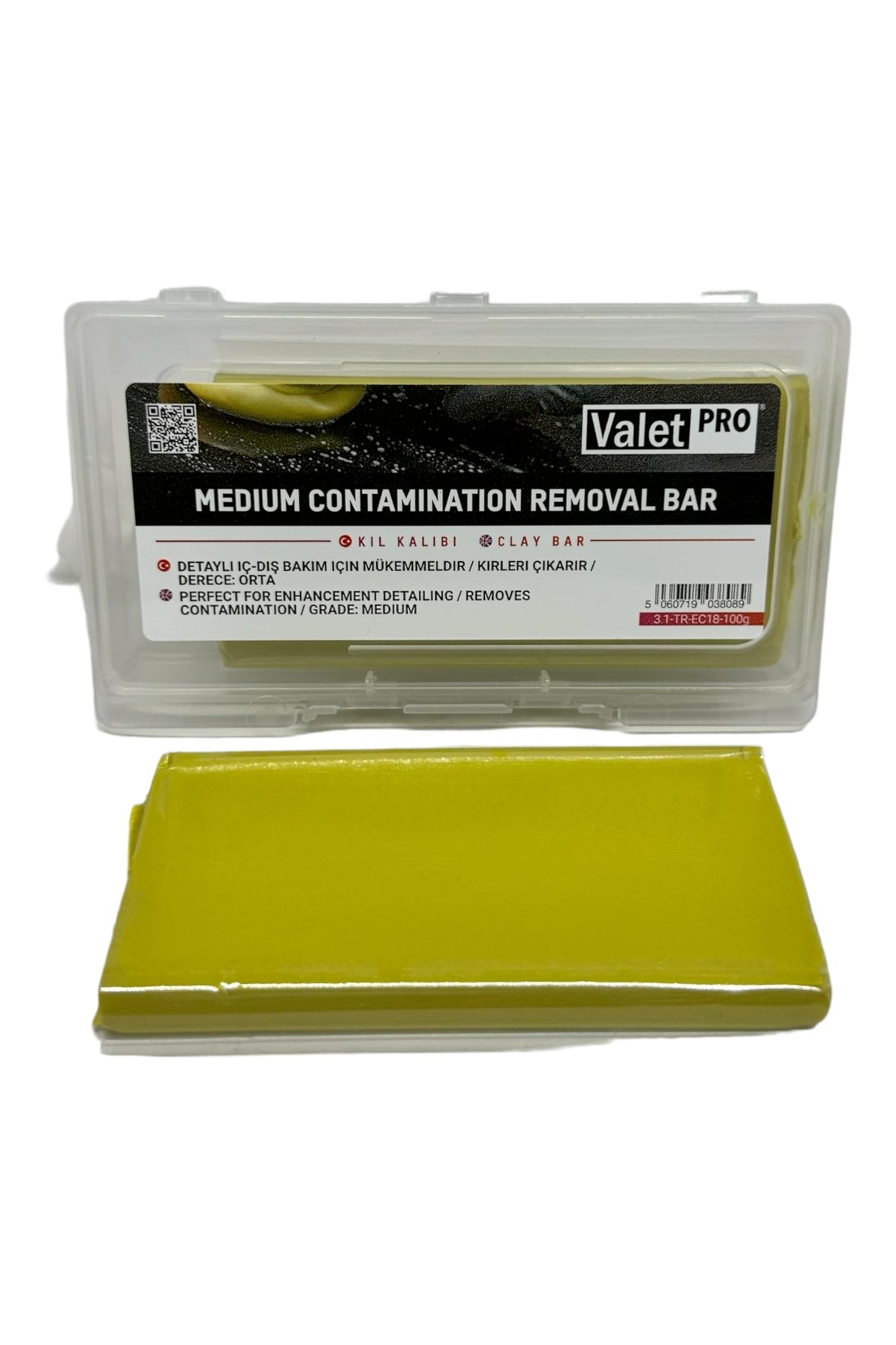 VALET PRO YÜZEY TEMİZLEYİCİ KİL - YELLOW CLAY 100GR EC18 MEDIUM