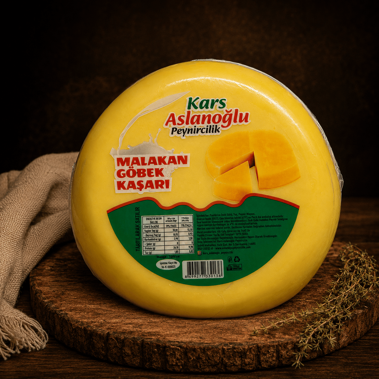 Kars Malakan Göbek Kaşar Peyniri 1 kg