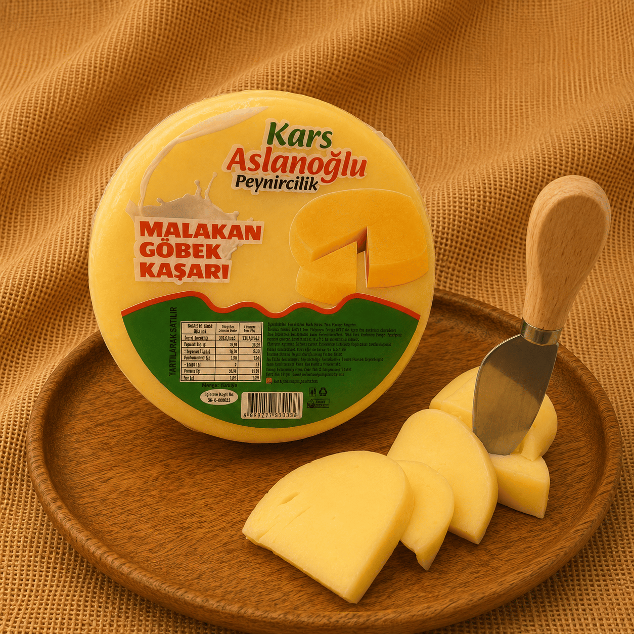 KARS MALAKAN GÖBEK KAŞAR PEYNİRİ ŞİRDEN MAYALI 500 GR
