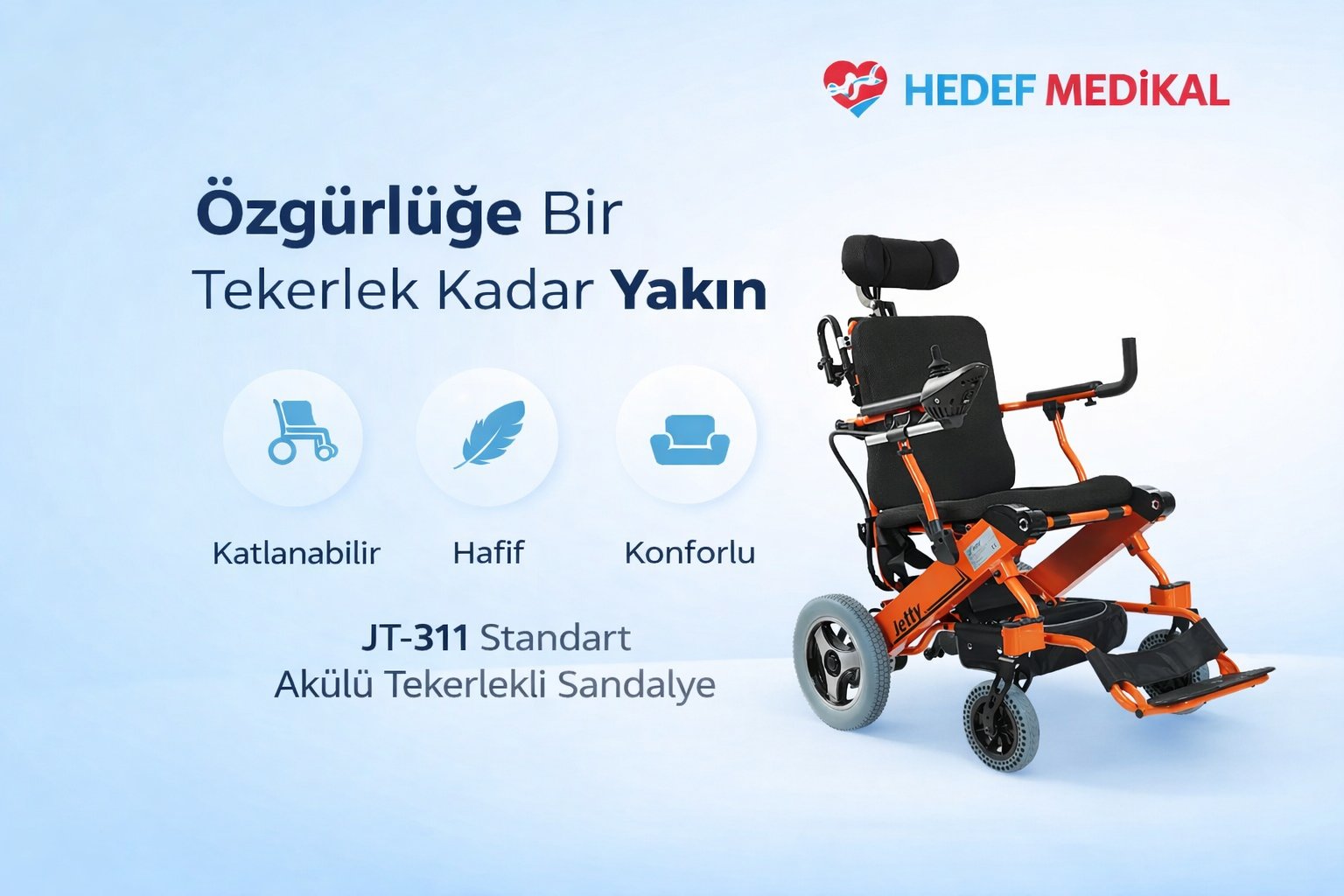 JT-311 Standart Akülü Tekerlekli Sandalye