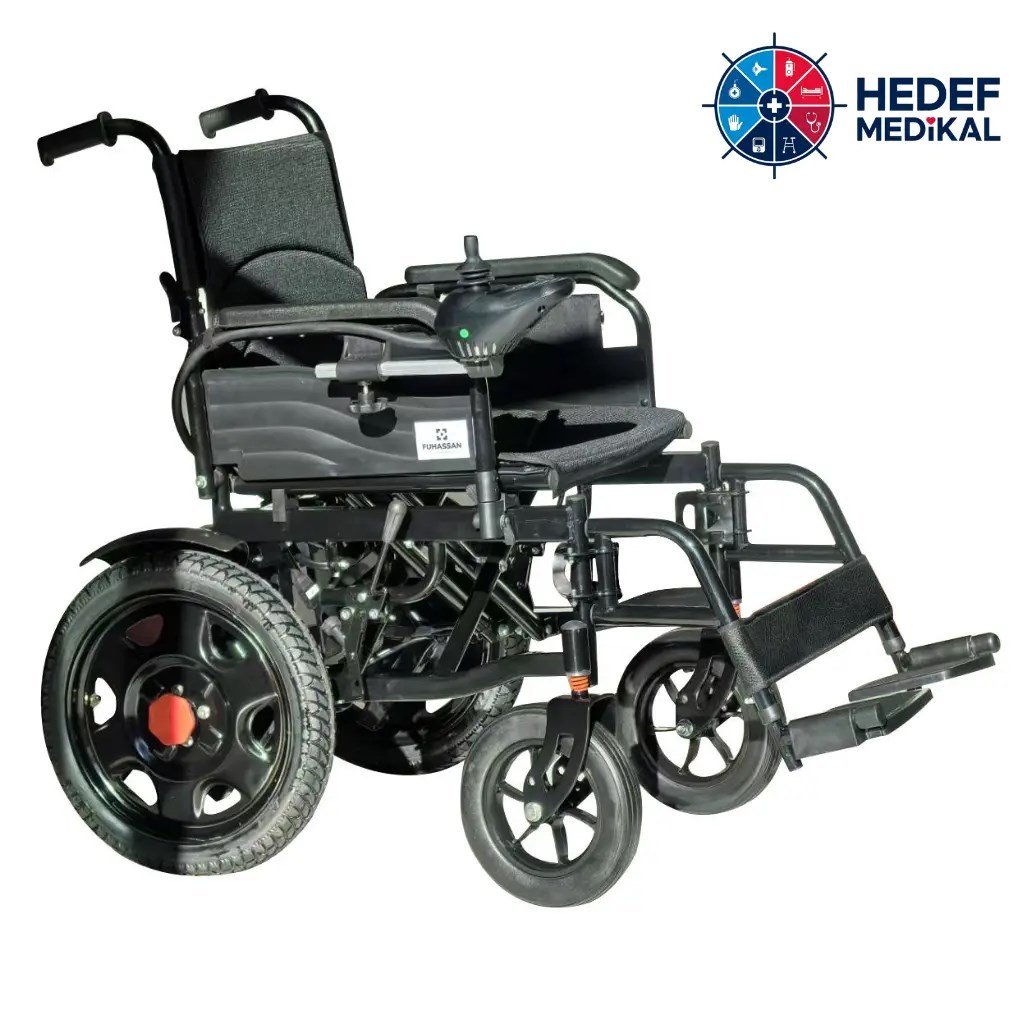 Fuhassan Yeni FH 310B Katlanabilir Hafif Joystick Kontrollü Akülü Tekerlekli Sandalye