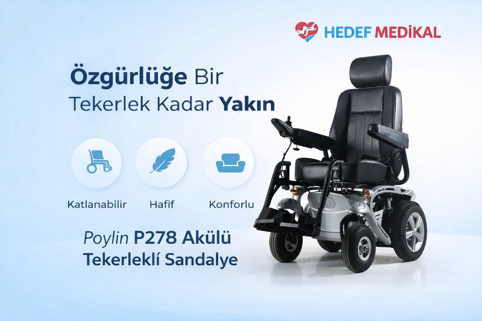 Poylin P278 Akülü Tekerlekli Sandalye