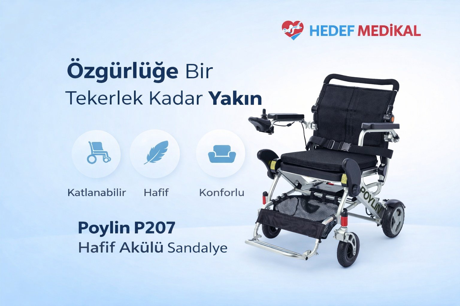 Poylin P207 Hafif Akülü Sandalye