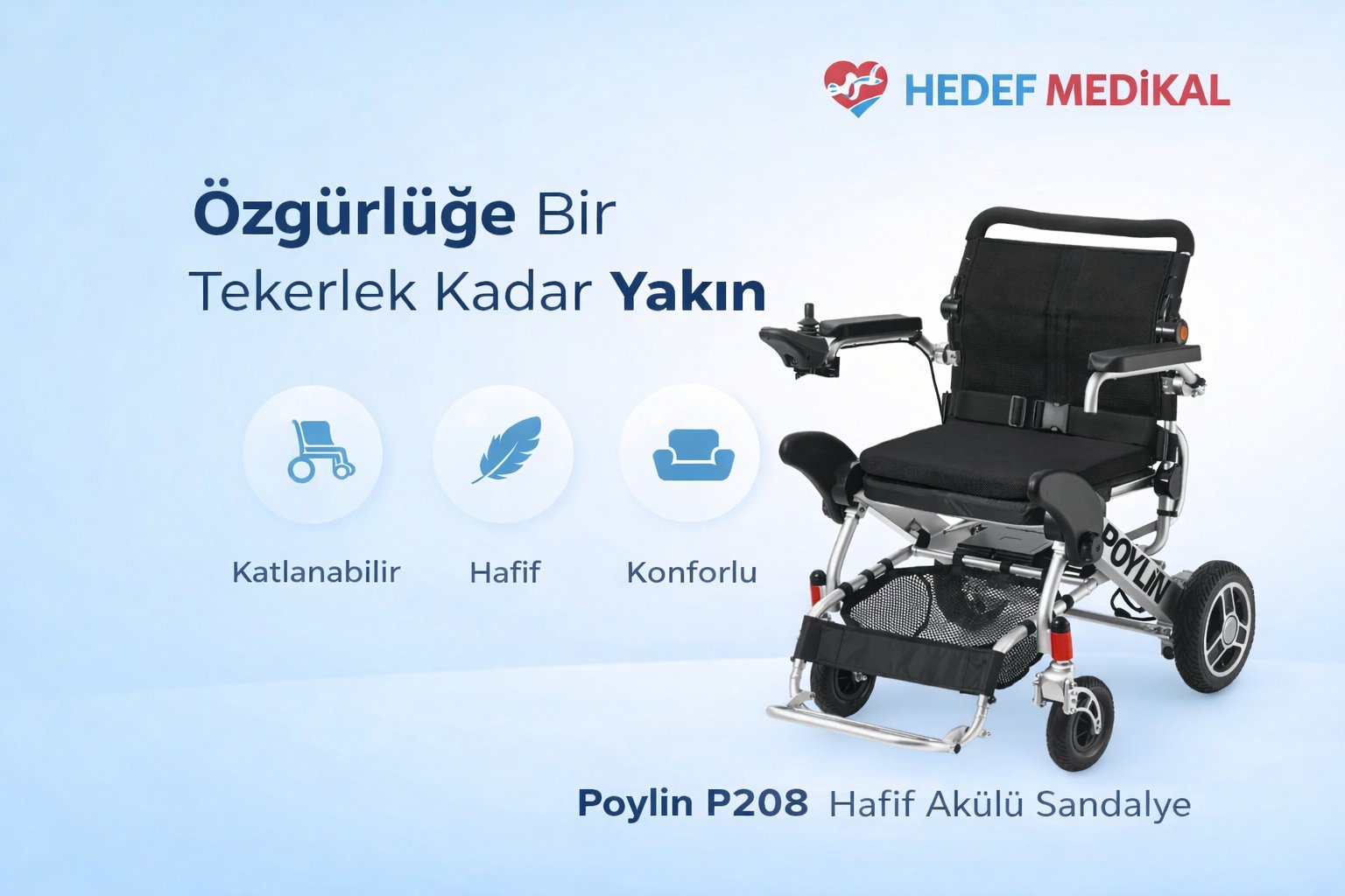 Poylin P208 Hafif Akülü Sandalye
