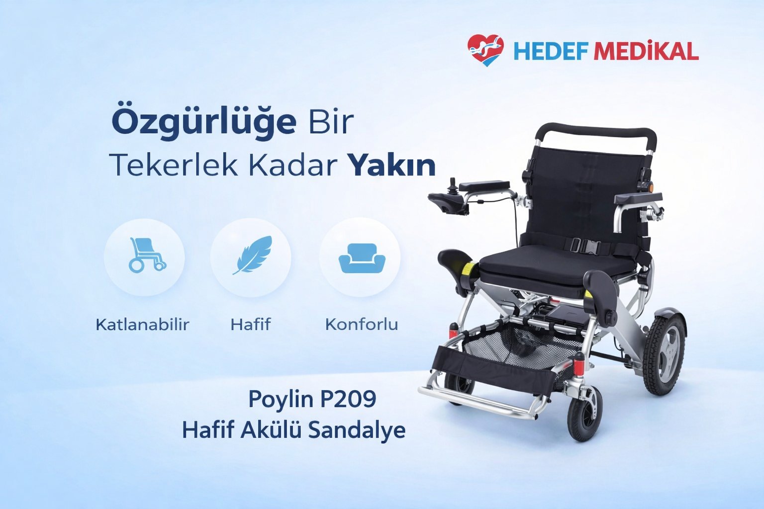 Poylin P209 Hafif Akülü Sandalye