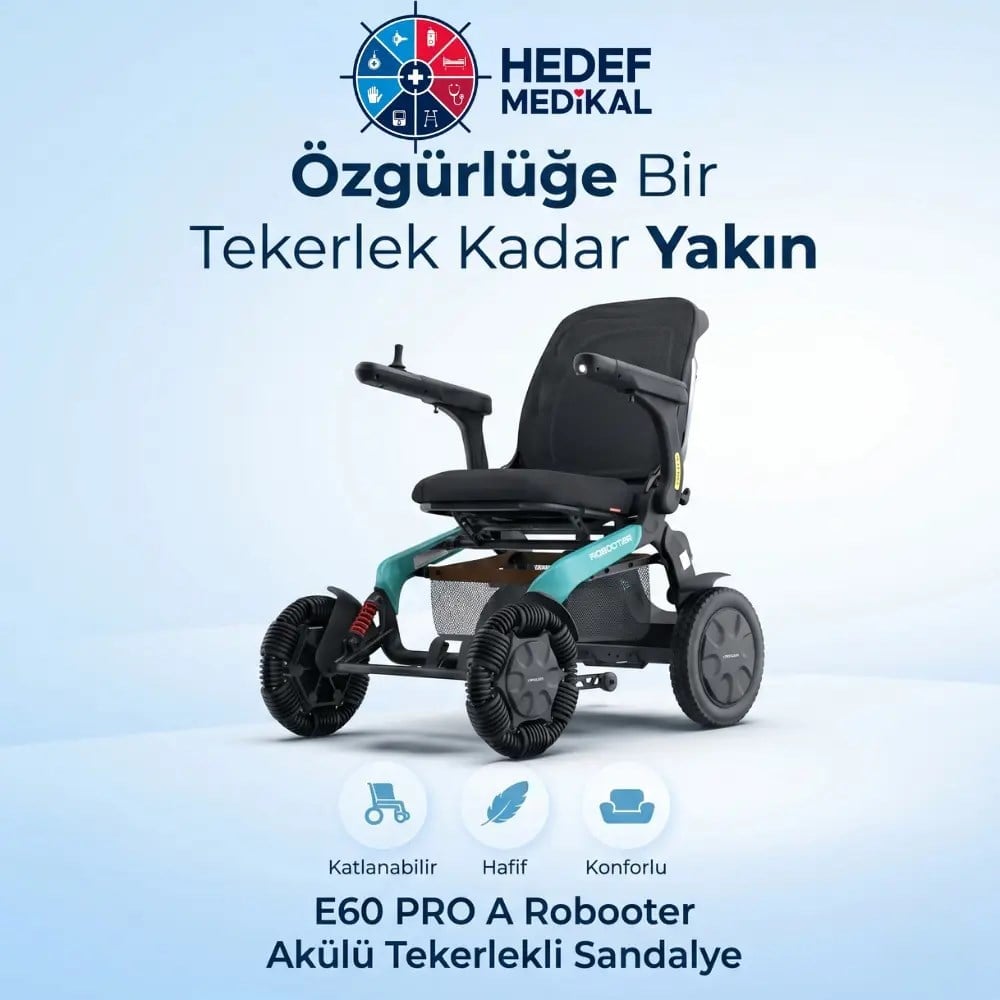 E60 PRO A Robooter Akülü Tekerlekli Sandalye