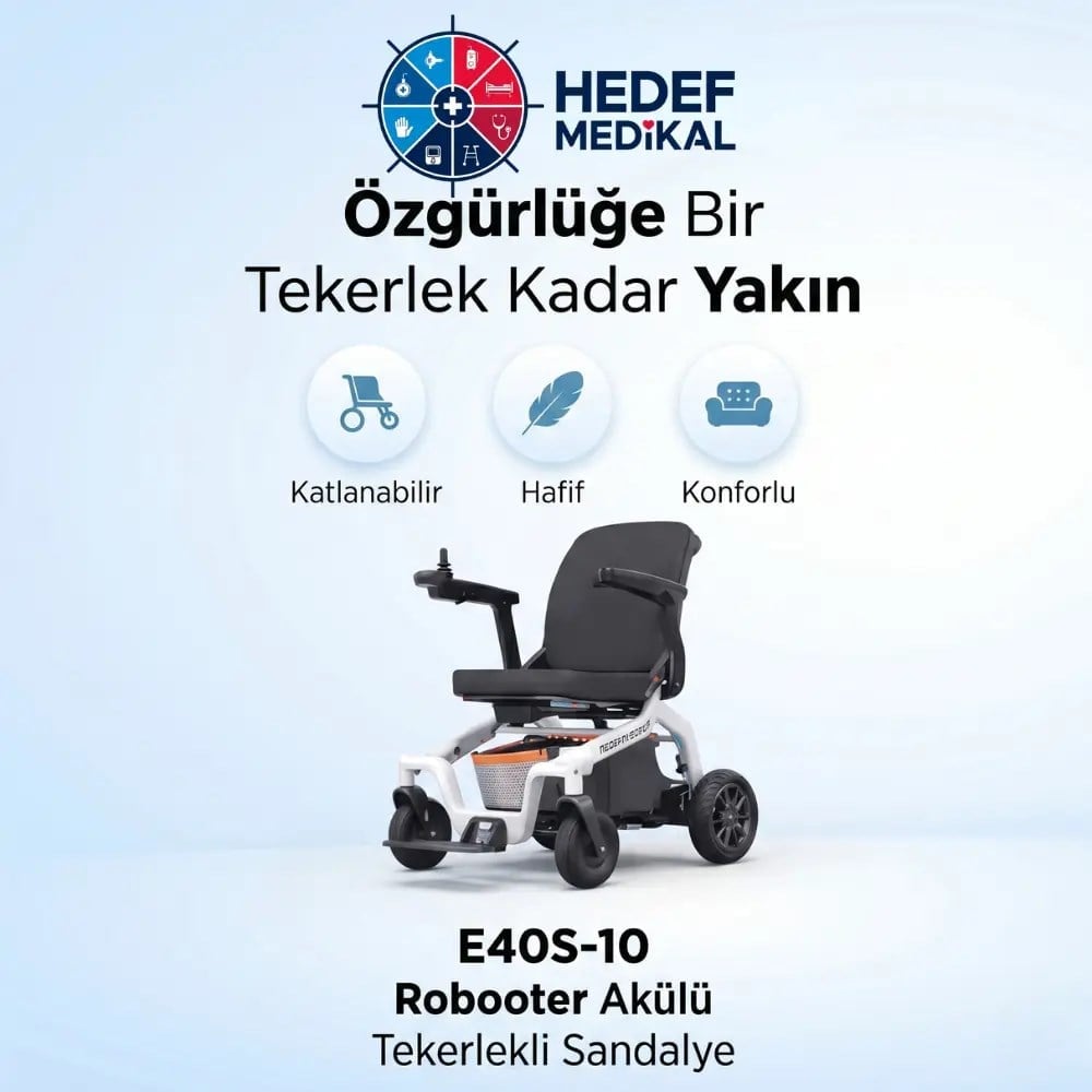 E40S-10Robooter Akülü Tekerlekli Sandalye