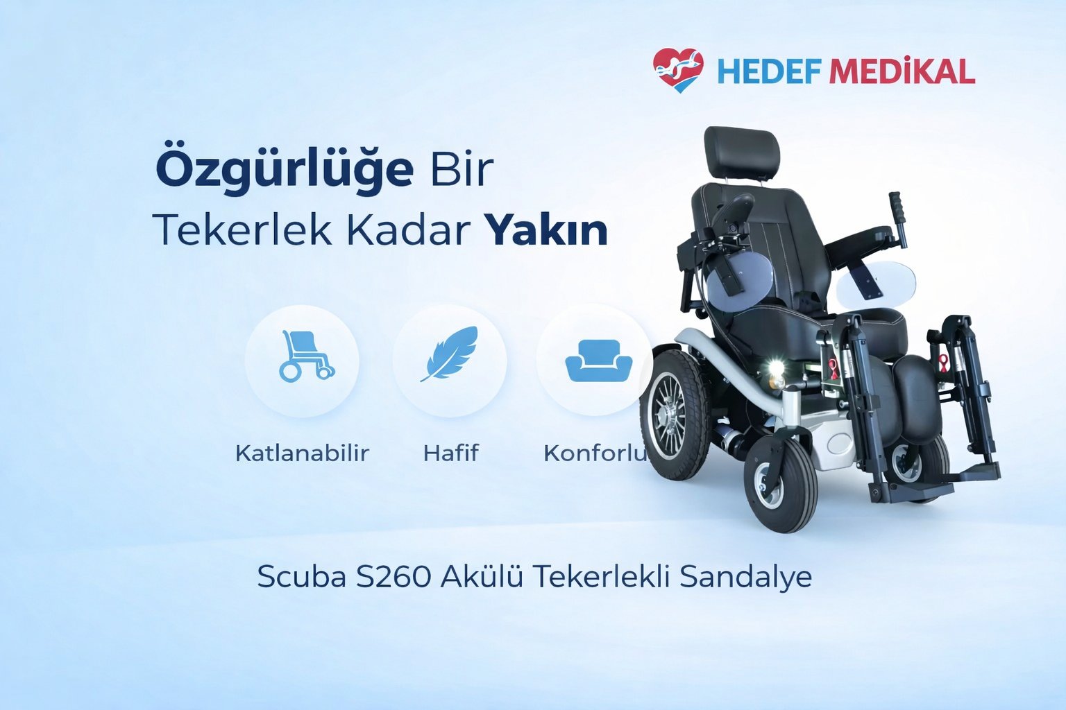 Scuba S260 Akülü Tekerlekli Sandalye
