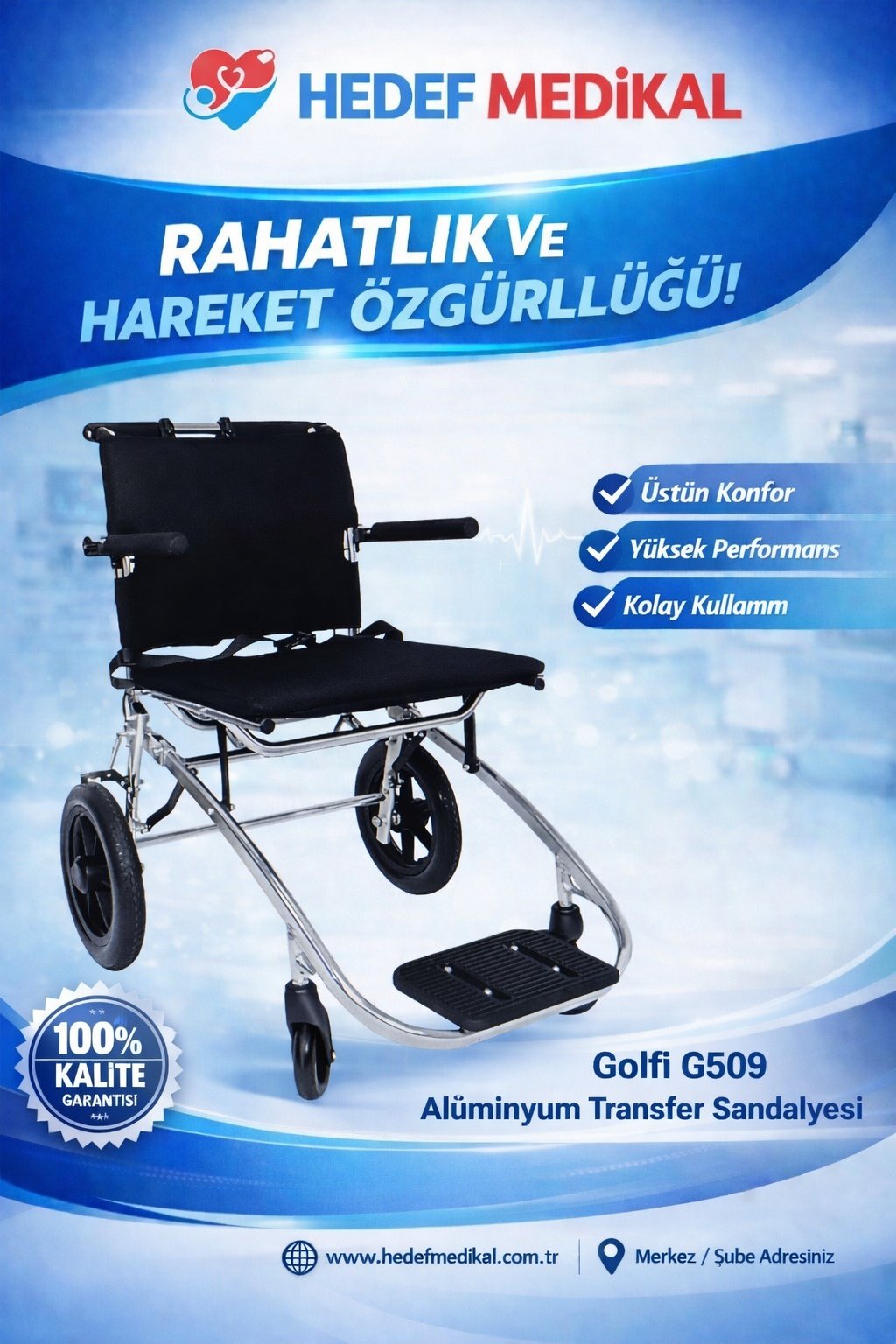 Golfi G509 Alüminyum Transfer Sandalyesi