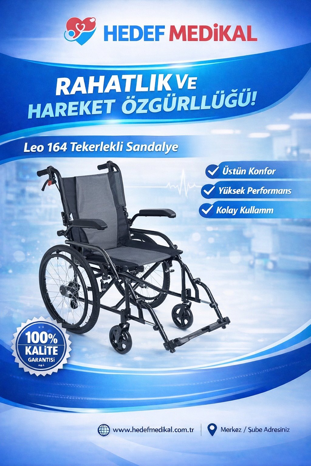 Leo 164 Tekerlekli Sandelye