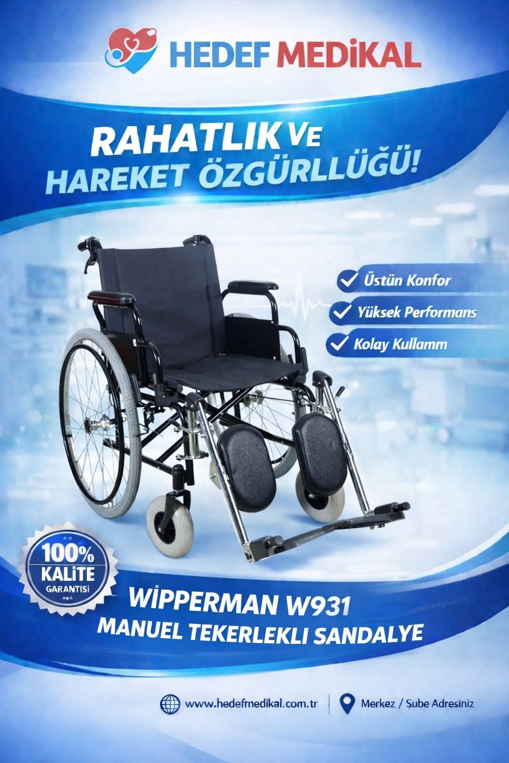WİPPERMAN W931 Manuel Tekerlekli Sandalye