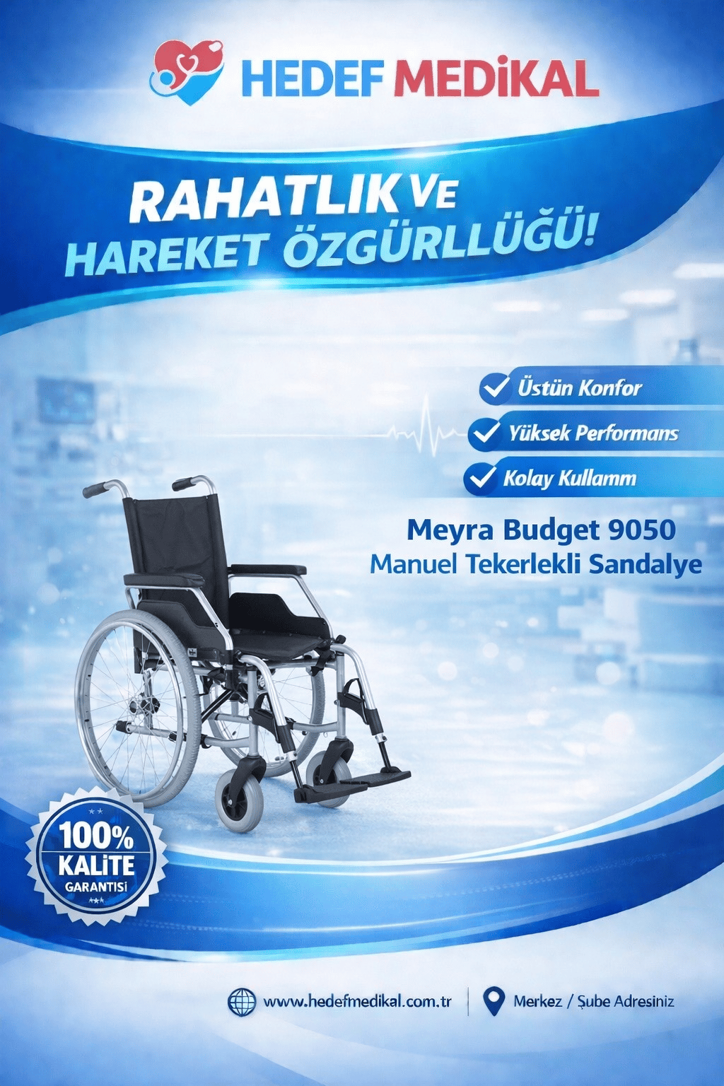 Meyra Budget 9050 Manuel Tekerlekli Sandalye