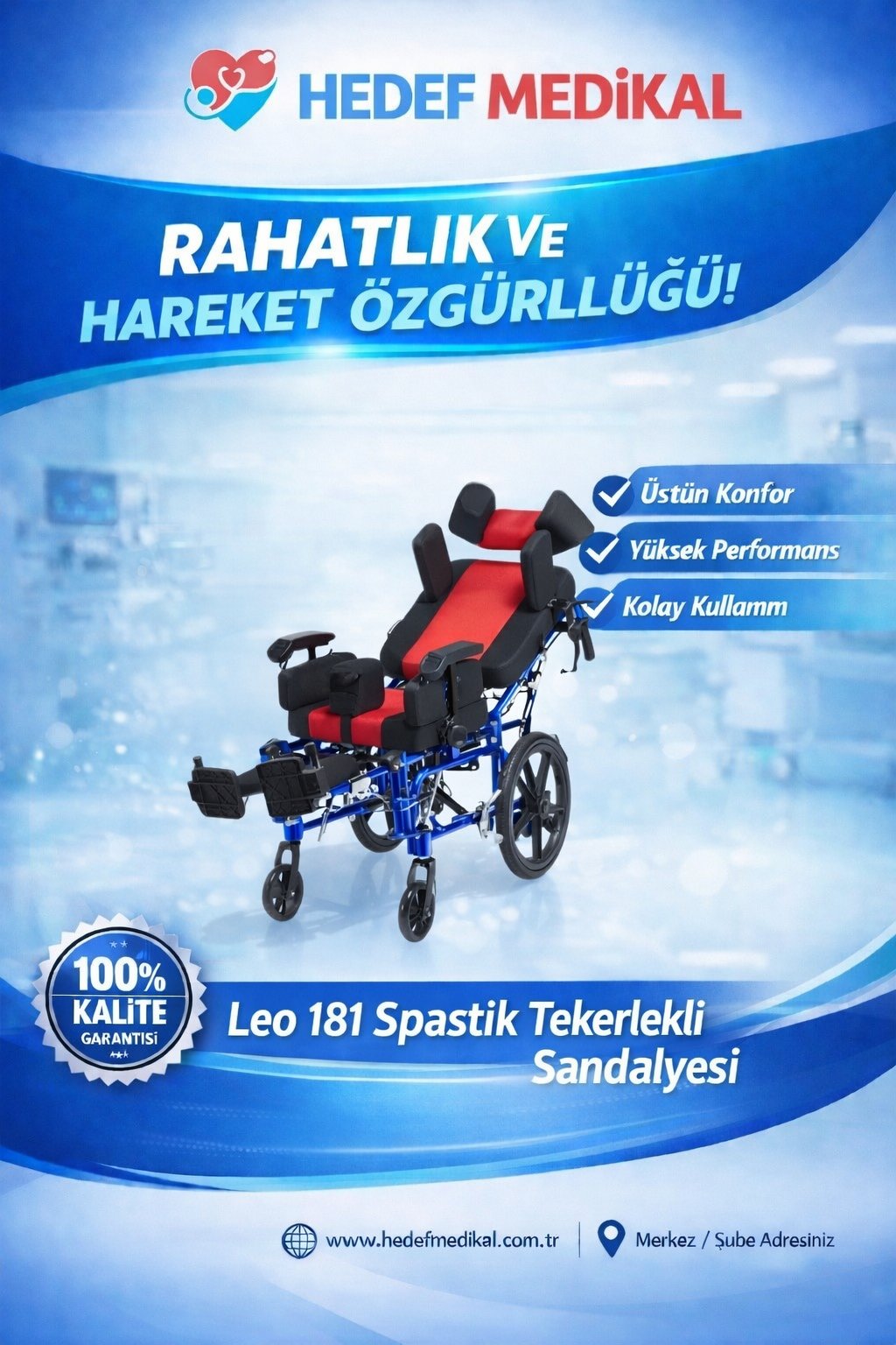 Leo 181 Spastik Tekerlekli Sandalyesi