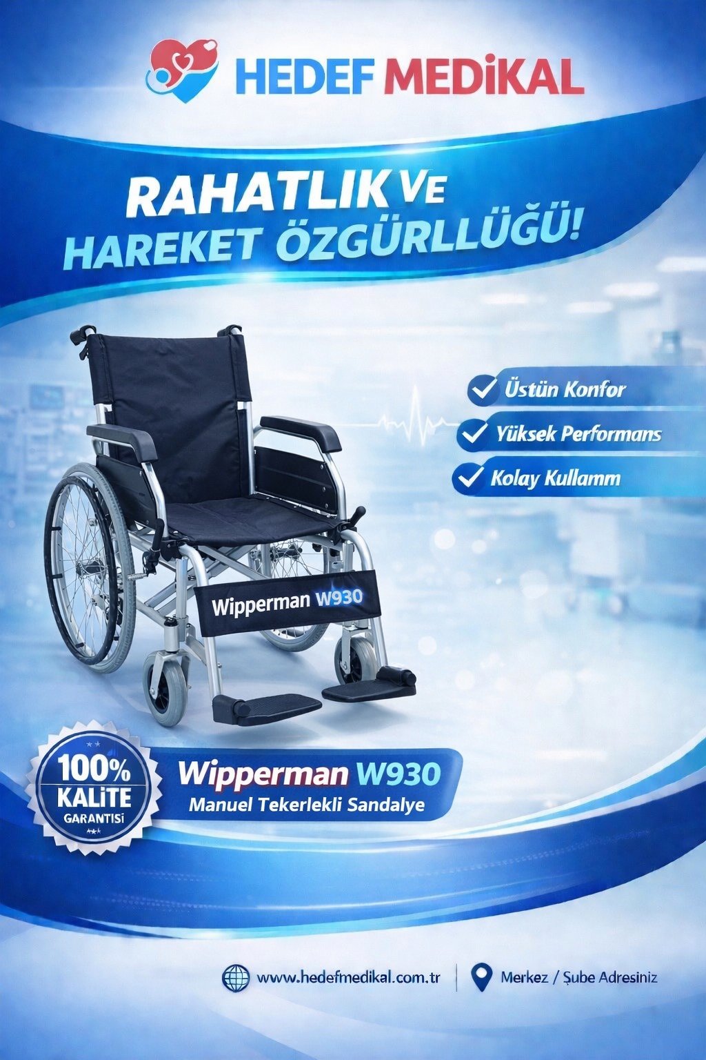 Wipperman W930 Manuel Tekerlekli Sandalye