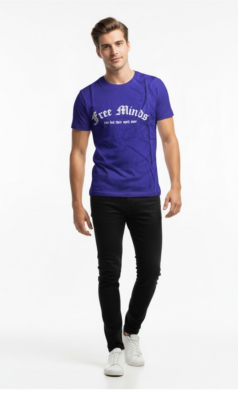 Erkek Yazı Baskılı Günlük Rahat Kesim T-Shirt