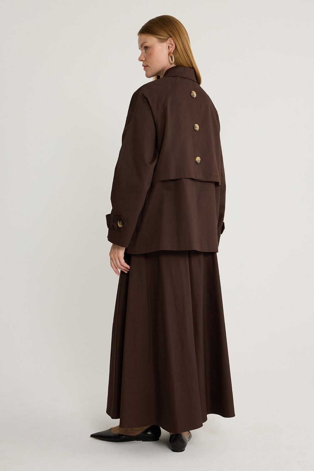 Gabardin Ceket Kahve