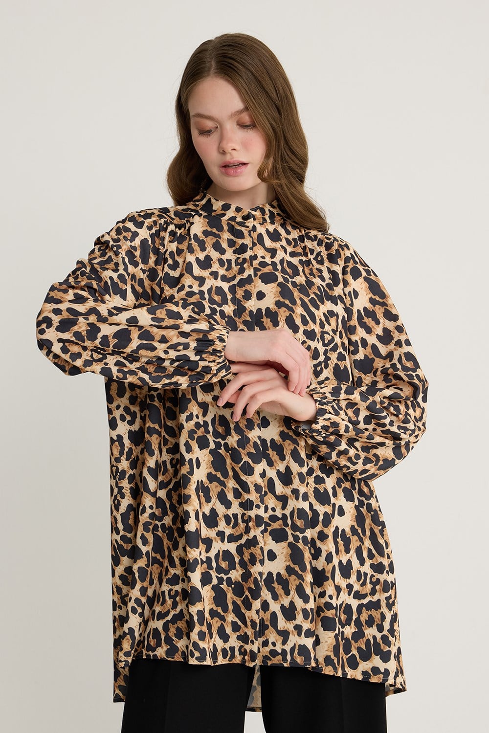 Leopar Desen Tunik