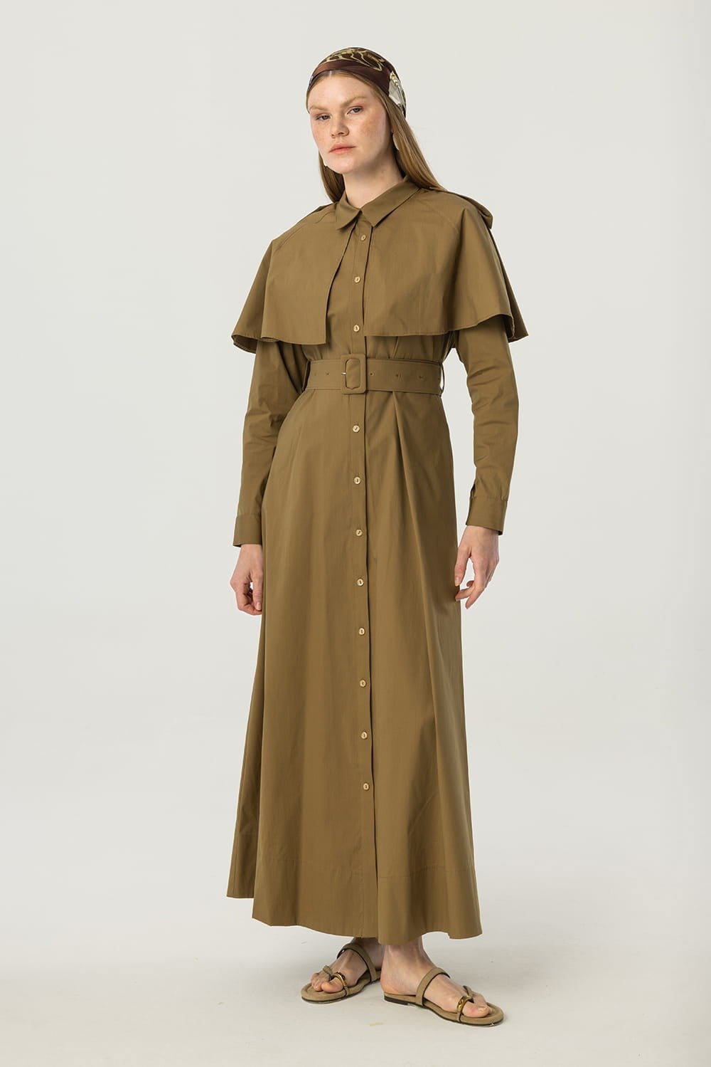 Trenç Elbise Camel