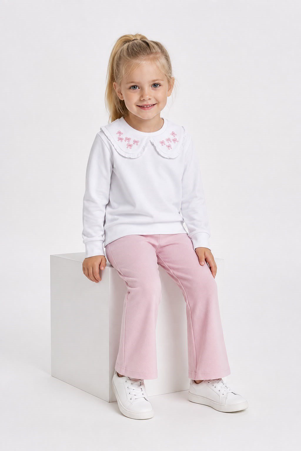 B&K Kids Kurdele Detaylı Kız Çocuk Takım