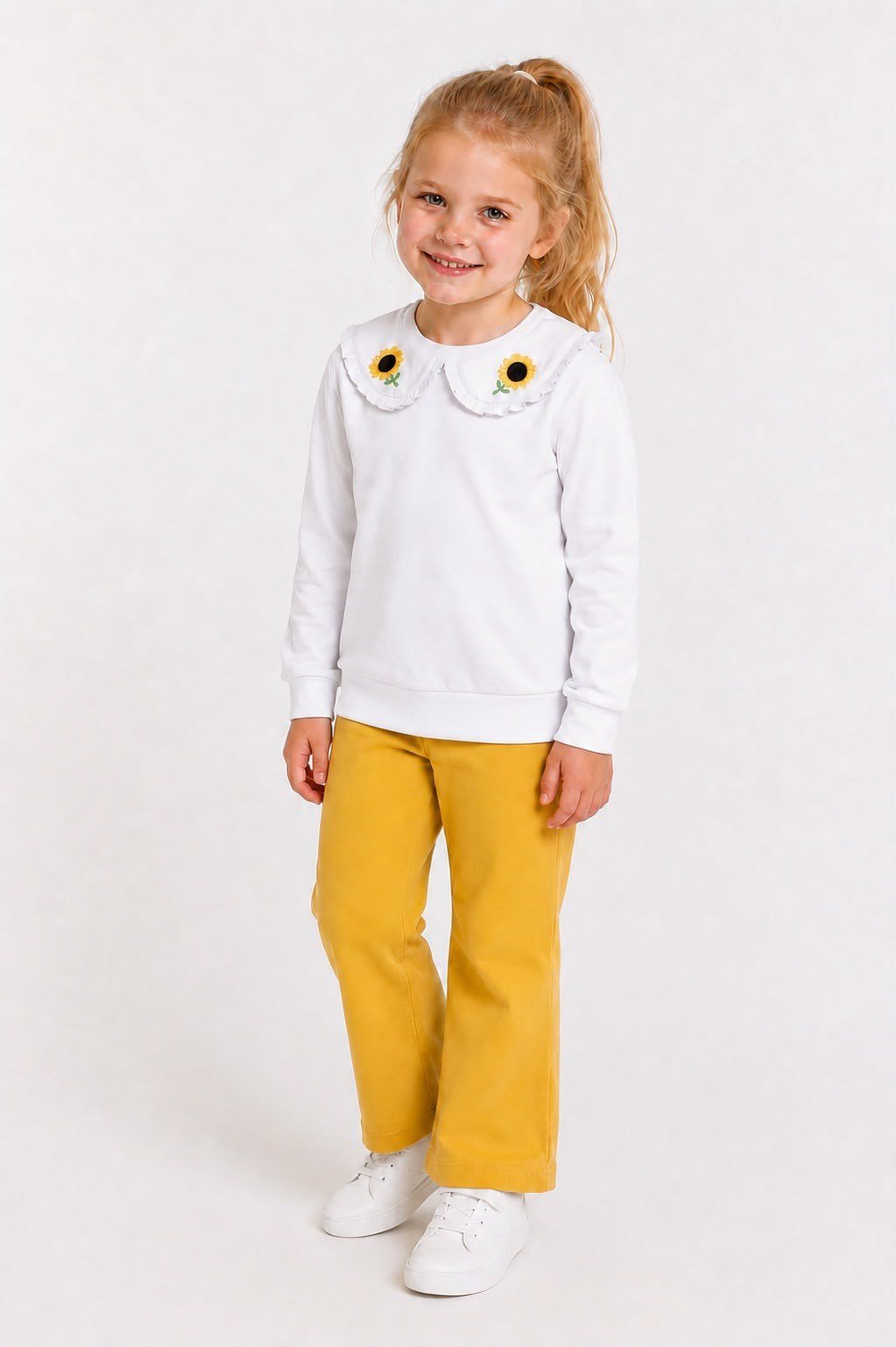 B&K Kids Papatya Yakalı Kız Çocuk Takım