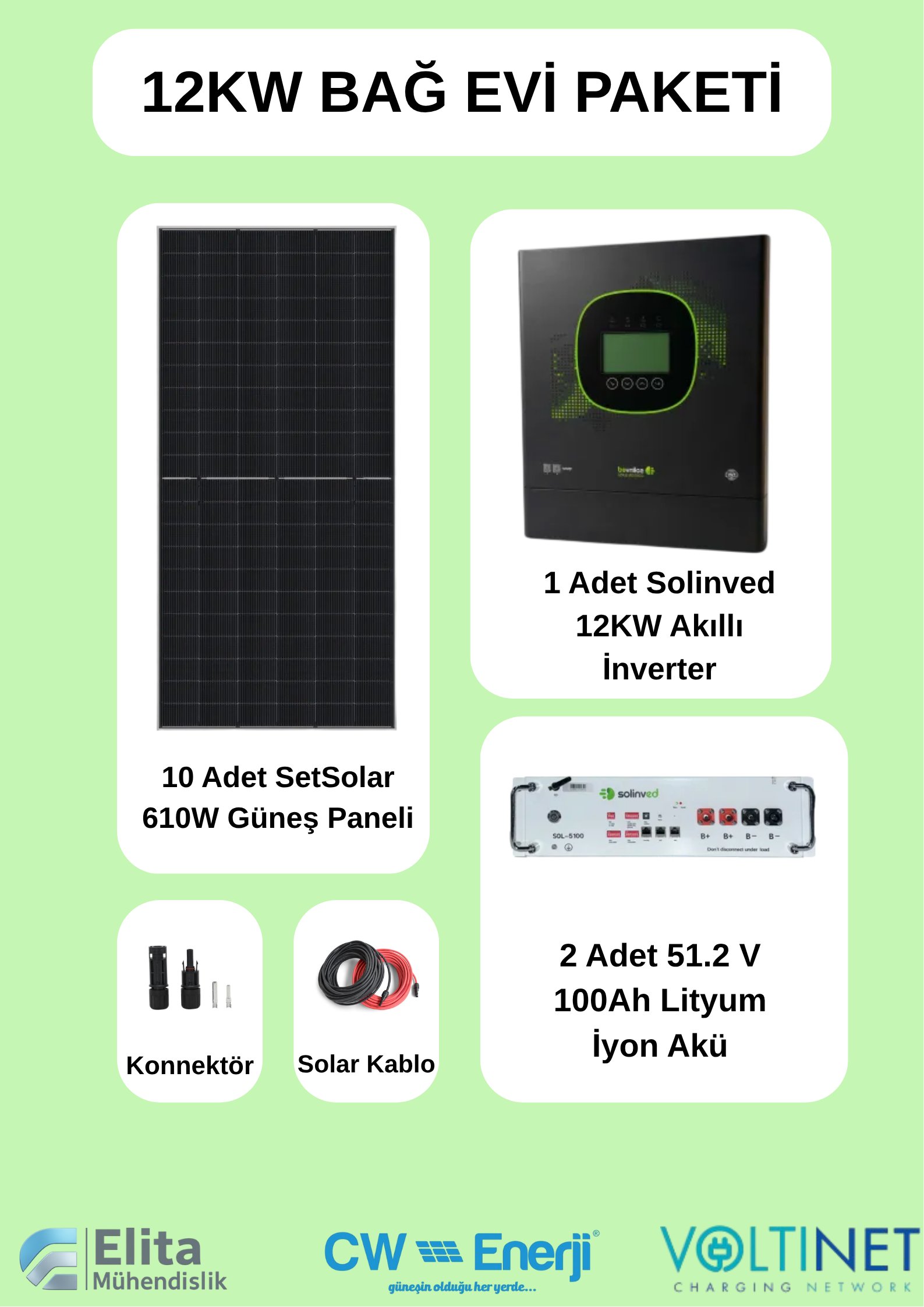 Solinved 12KW Bağ Evi Paketi L