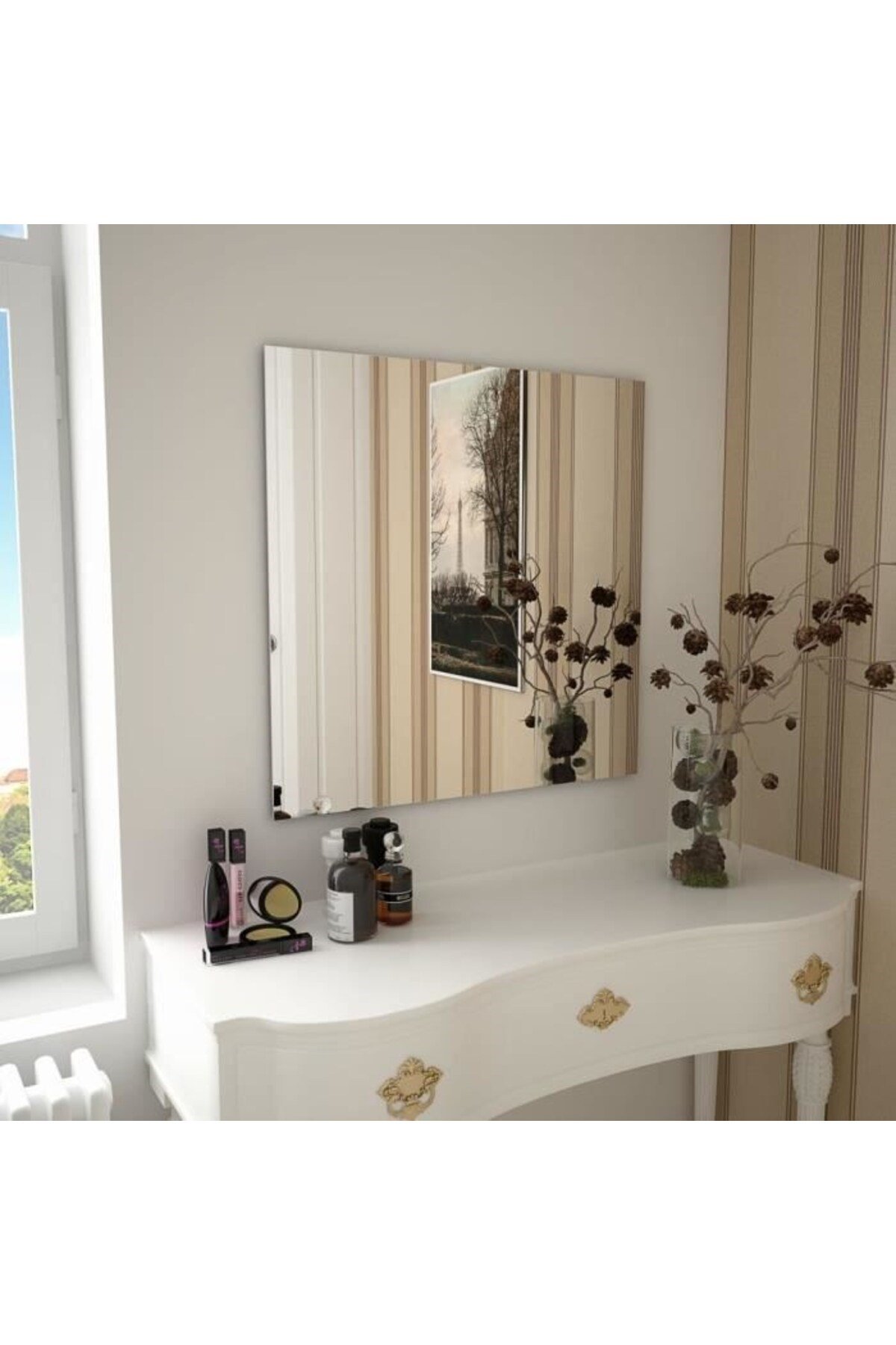 60x60 dekoratif kare ayna