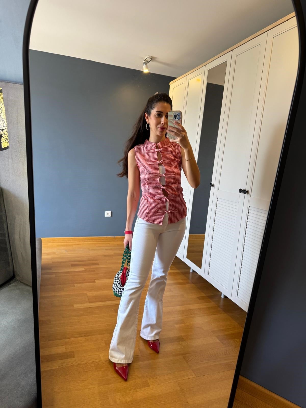 BEYAZ İSPANYOL PAÇA JEAN