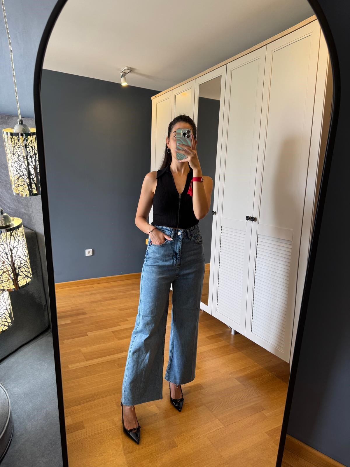MAVİ BOL PAÇA KOT JEAN