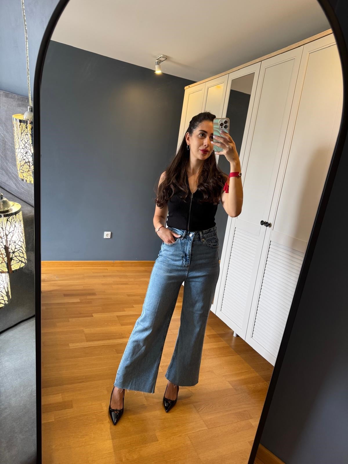 MAVİ BOL PAÇA KOT JEAN