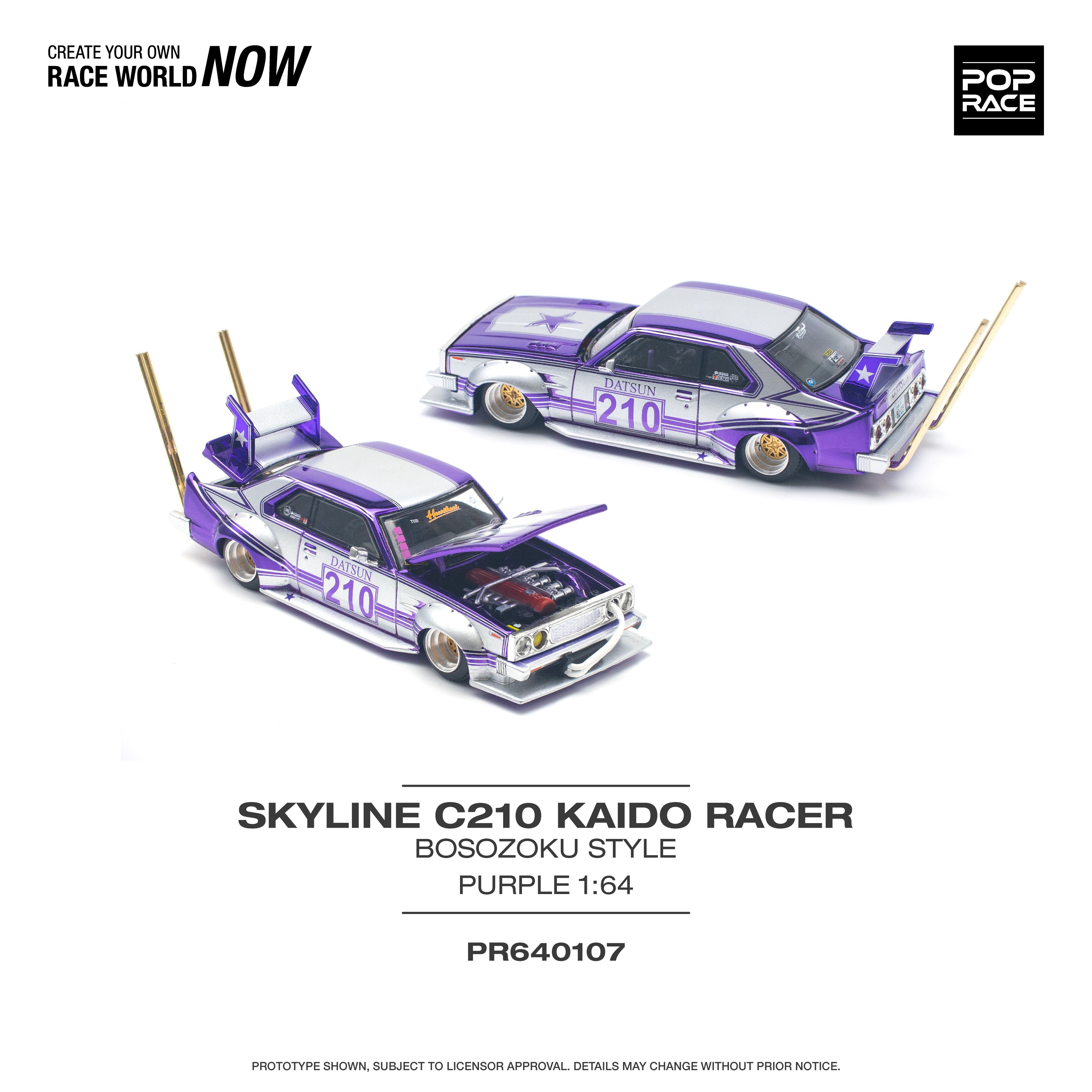 KZL-PR640107 SKYLINE C210 BOSOZOKU STYLE PURPLE 48