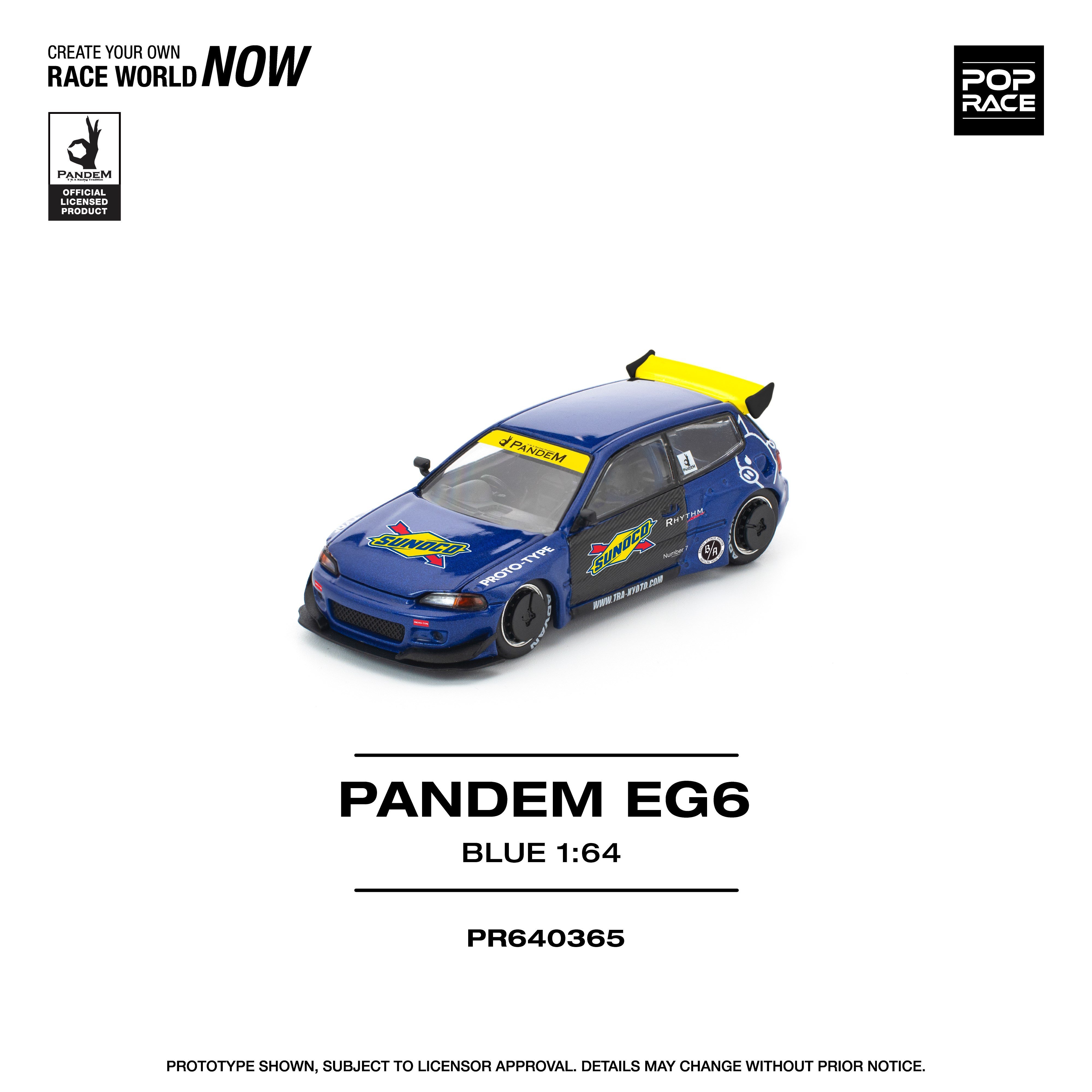 KZL-PR640365 PANDEM CIVIC EG6 BLUE/BLACK 48