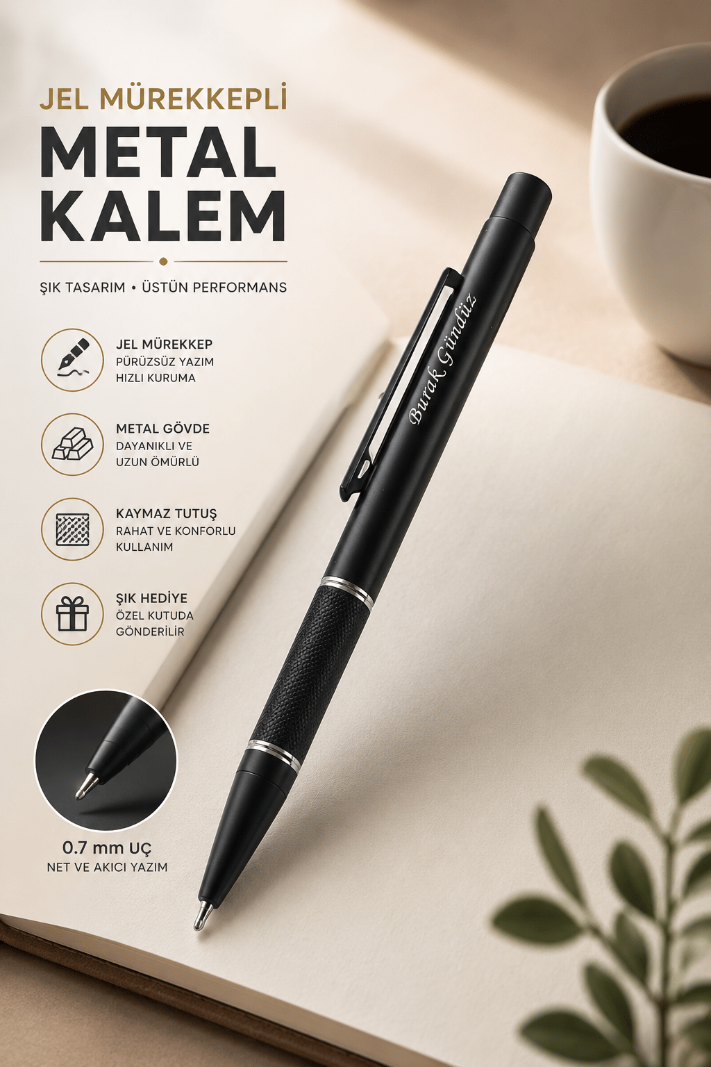 Kişiye Özel İsim Yazılı Hediye Seti , Jel Mürekkepli Metal Kalem, Benzinli Çakmak, Bileklik Sevgiliye, Eşe, Arkadaşa, Babay