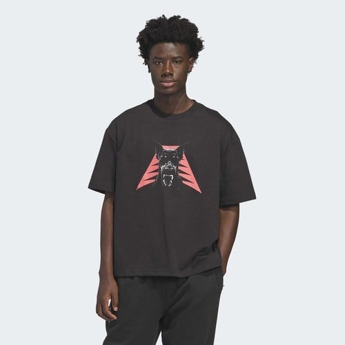 Adidas Anthony Edwards Dawg Erkek Siyah Tişört (JZ9447)