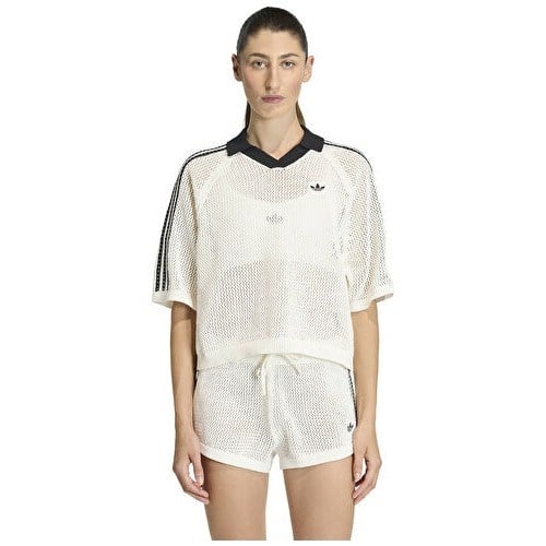 Adidas Crochet Polo Kadın Günlük Polo Tişört KC6490 Beyaz