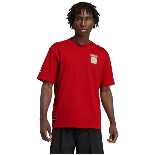 Adidas Flag Gfx Ss T Erkek Günlük Tişört KC7914 Kırmızı