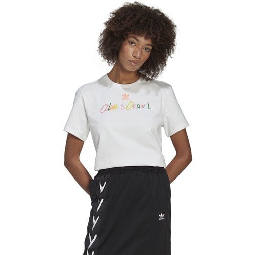 adidas Graphic Tee Kadın Günlük Tişört HK5072 Beyaz