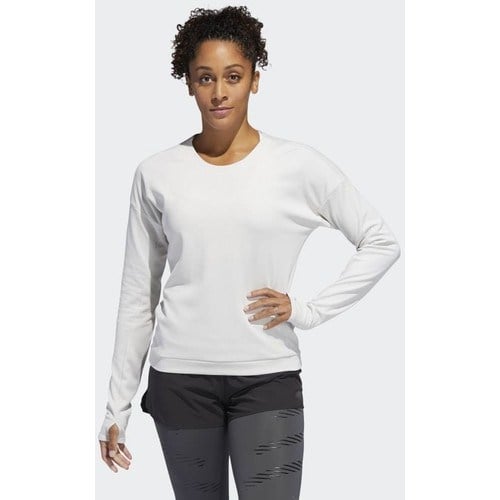 adidas Kadın Koşu Sweatshirts Spor Beyaz DQ1918 Sn Run Cru W