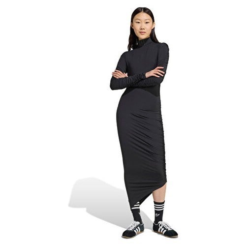 Adidas Ruched Maxi Kadın Günlük Elbise JW2806 Siyah