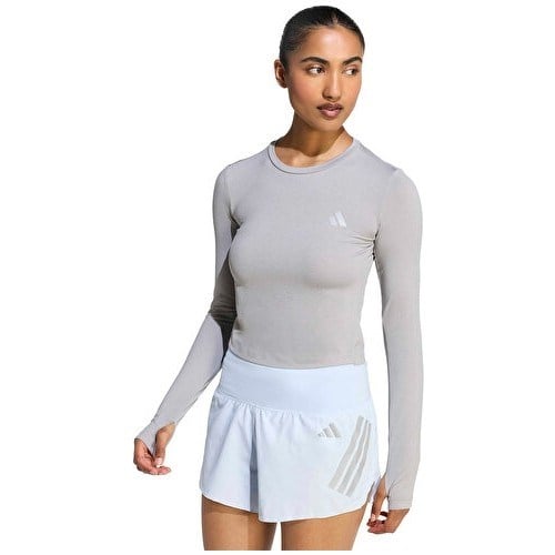Adidas Run Ess Ls W Kadın Koşu Uzun Kollu Tişört KE8418 Gri