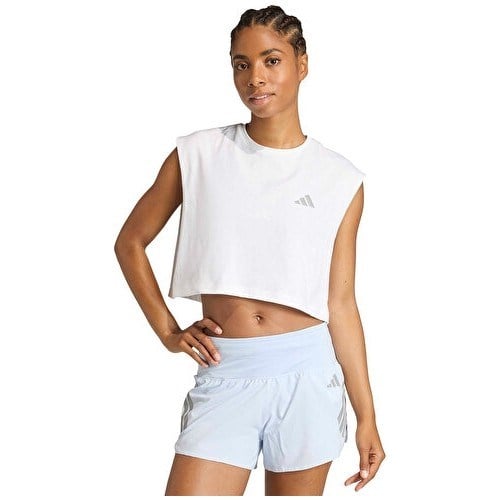 Adidas Run Ess Tk W Kadın Koşu Crop Üst KA0290 Beyaz