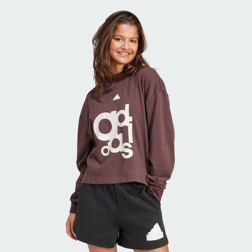 Adidas Sportswear IS4298 French Terry Print Loose Sweatshirt
