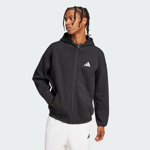 Adidas Sportswear JI8768 Future Icons Small Logo Full-Zip Hoodie